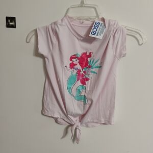 Disney Pink Ariel Tie-Front Graphic Tee